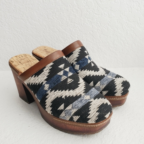 KorkEase Shoes Korks Kork Ease Lori Slip On Fabric Aztec Clog Mule